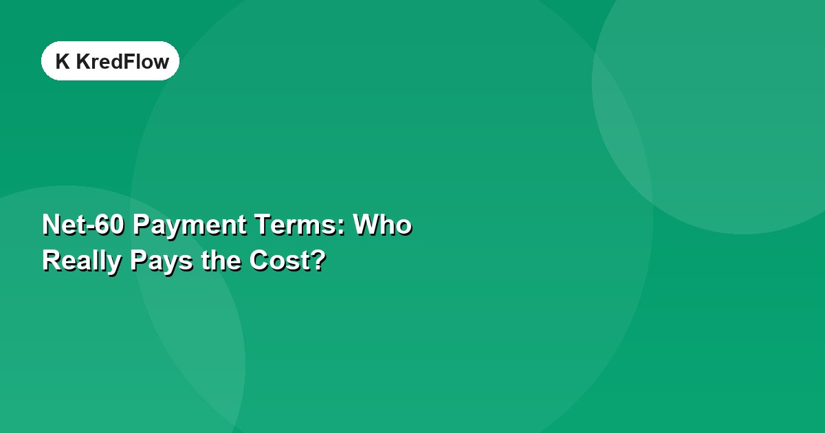 Net-60 Payment Terms: Who Really Pays the Cost? — article cover